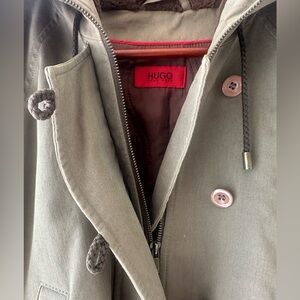 Olive Hugo Boss Cotton/Wool Unisex Jacket with Pants